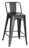 Charcoal Square Back Counter Height Stool (Set of 4)