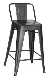 Charcoal Square Back Counter Height Stool (Set of 4)
