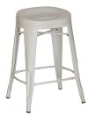 Contour White Counter Height Stools (Set of 4)