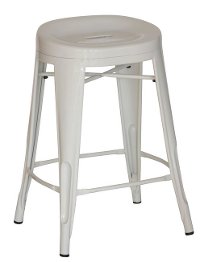 Contour White Counter Height Stools (Set of 4)