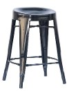 Black Contour Counter Height Stools (Set of 4)