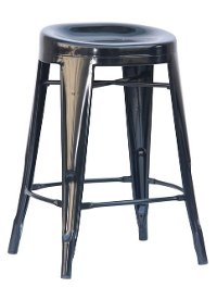 Black Contour Counter Height Stools (Set of 4)