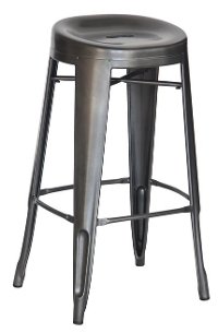 Charcoal Contour Indoor-Outdoor Bar Stool (Set of 4)