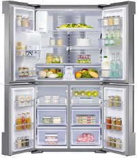 RF28N9780SR Samsung 4 Door French Door Smart Refrigerator with Family Hub and FlexZone - 27.9 cu. ft., 36 Inch Stainless Steel-3