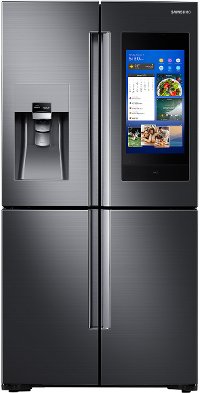 RF28N9780SG Samsung 4 Door French Door Smart Refrigerator with Family Hub and FlexZone - 27.9 cu. ft., 36 Inch Black Stainless Steel