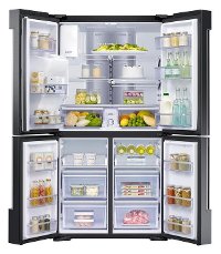 RF28N9780SG Samsung 4 Door French Door Smart Refrigerator with Family Hub and FlexZone - 27.9 cu. ft., 36 Inch Black Stainless Steel-2