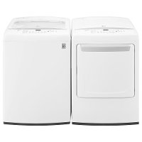 KIT LG 4.5 cu. ft. Top Load Washer and Dryer Set - White Electric