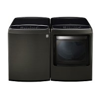 KIT LG Top Load Washer and Dryer Set - Black Stainless Steel Electric