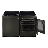 KIT LG Top Load Washer and Dryer Set - Black Stainless Steel Electric-2
