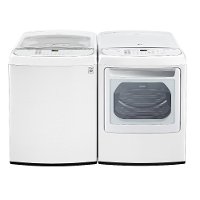 KIT LG Top Load Washer and Dryer Set - White Gas