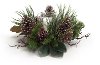 24 Inch Pinecone and Greenery Candle Holder