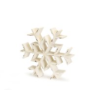 Distressed MDF Standing Snowflake Shelf