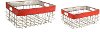 Clearance 9 Inch Metal Basket with Cut Out Handles