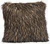 Clearance Dark Gray Faux Fur Throw Pillow