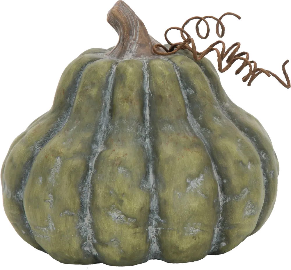 Terracotta Green Pumpkin With Short Stem-1