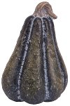9 Inch Green and Orange Tall Ceramic Gourd