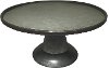 14 Inch Antique Metal Galvanized Tin Tray On Stand