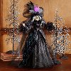 25 Inch Black and Purple Standing Witch