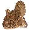 10 Inch Brown Resin Turkey Figurine