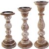 15 Inch Mango Wood Candle Holder
