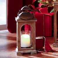 16 Inch Wood and Metal Lantern-2