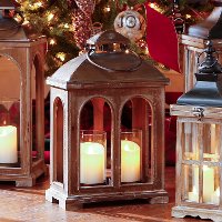 18 Inch Wood and Metal Double Lantern-2