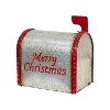 8 Inch Red Decorative Holiday Mailbox with Flag
