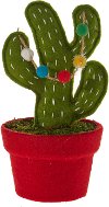 Multi Color 8 Inch Potted Cactus Holiday Ornament