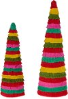 15 Inch Multi Color Cone Holiday Tree