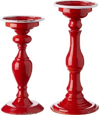 11 Inch Red Candle Holder