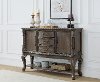 Clearance Antique Washed Brown Dining Room Sideboard - Kiera