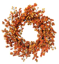 24 Inch Mixed Harvest Berry and Crabapple Wreath