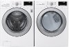 KIT LG Front Load Washer and Dryer with SmartDiagnosis Set - White Electric
