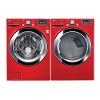 KIT LG Front Load Washer and Electric Dryer Pair - Red
