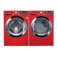 KIT LG Front Load Washer and Electric Dryer Pair - Red