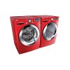 KIT LG Front Load Washer and Electric Dryer Pair - Red-2