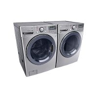 KIT LG Front Load Washer and Dryer Set with TurboWash and Steam - Graphite Steel Electric-2