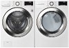 KIT LG Front Load Washer and Dryer with SmartThinQ Set - White Electric