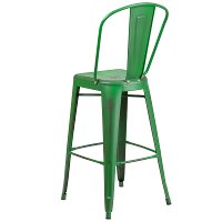 Distressed Green Metal Indoor-Outdoor Barstool-3