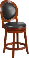Light Cherry Counter Height Swivel Bar Stool-1