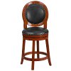Light Cherry Counter Height Swivel Bar Stool-4