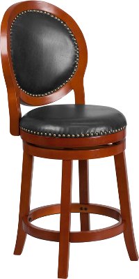 Light Cherry Swivel Counter Height Stool