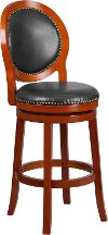 Light Cherry Swivel Counter Height Stool