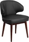 Small Black Leather Accent Chair