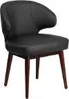 Small Black Leather Accent Chair