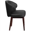 Small Black Leather Accent Chair-2