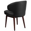 Small Black Leather Accent Chair-3