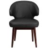 Small Black Leather Accent Chair-4