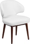 Small White Leather Accent Chair