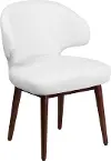 Small White Leather Accent Chair